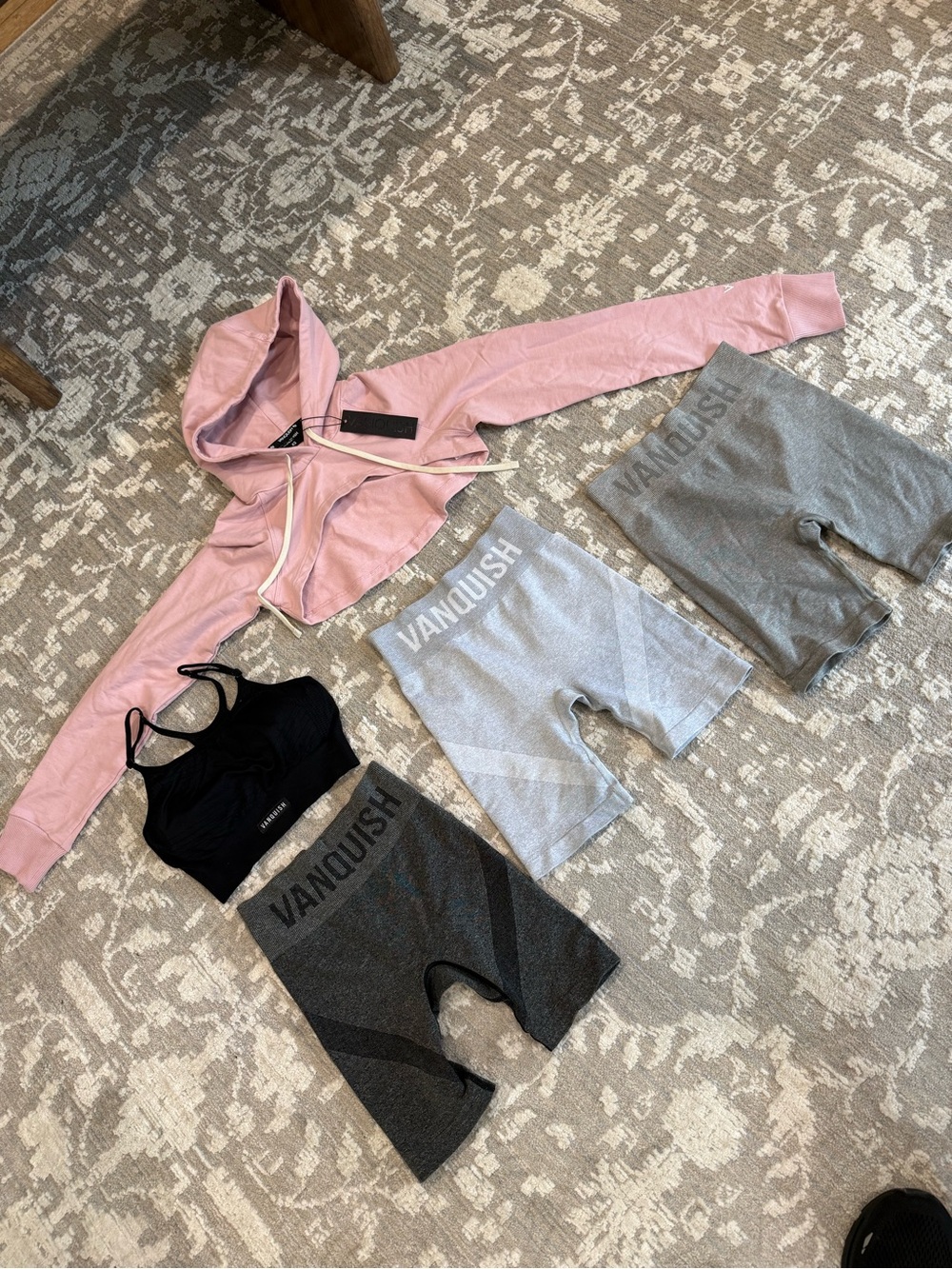 Vanquish Activewear Set - Hoodie, Sports Bra, and Shorts size xs/small